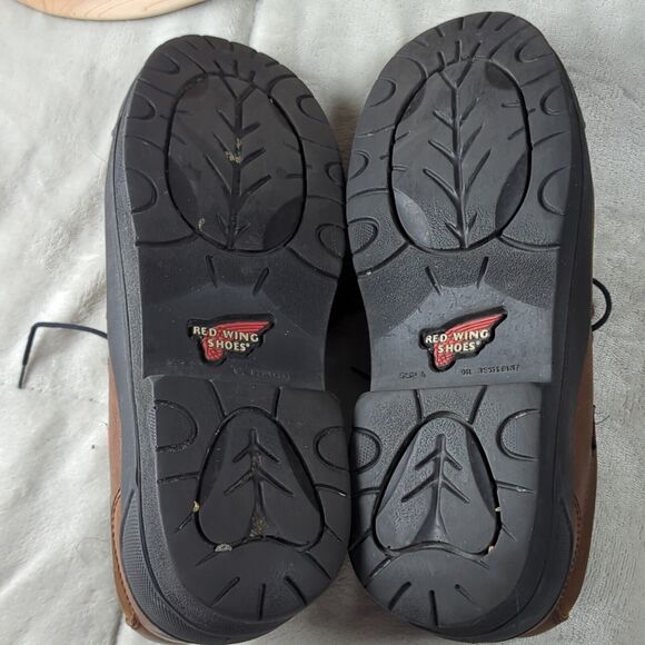 Red Wing Men's Steel Toe Model 6611 Made USA Work Shoes Size 9.5D Brown Leather - Picture 10 of 10